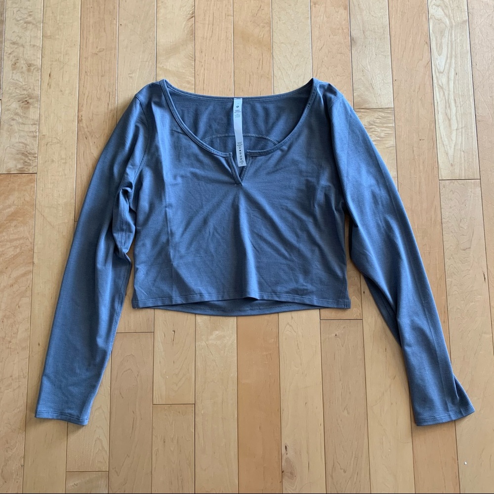 Lululemon Cropped Henley Long Sleeve